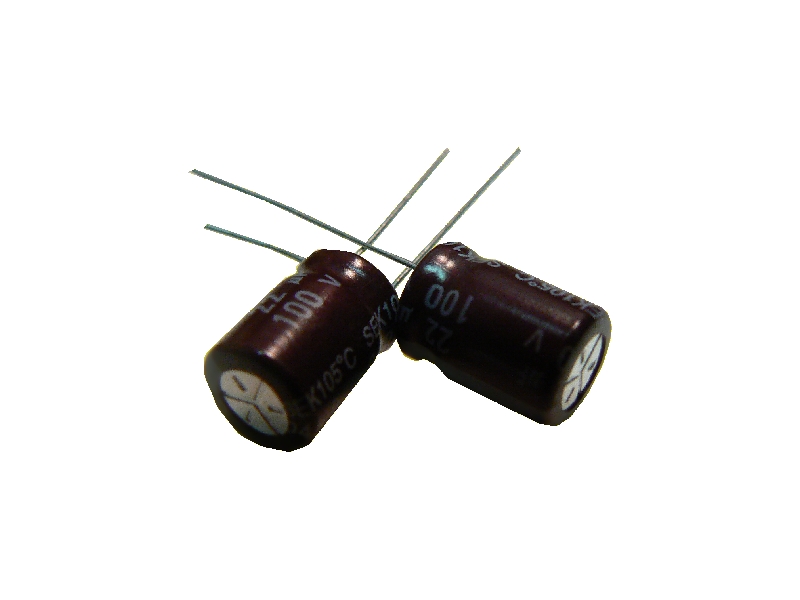 kondenzátor 22uF/100V 105°C (hnědý) - kondenzator-elektrolyticky-22uf-100v-105c-hnedy_0.jpg