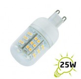 Obrázek výrobku: Žárovka LED G9 48SMD s krytem - bílá teplá