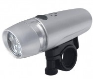 Obrázek výrobku: Svítilna na kolo přední - 5 LED 4xAAA stříbrná
