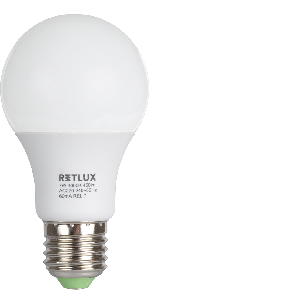 Žárovka RETLUX LED A60 E27/230V 7W teplá bílá - zarovka-retlux-led-a60-e27-230v-7w-tepla-bila_0.jpg
